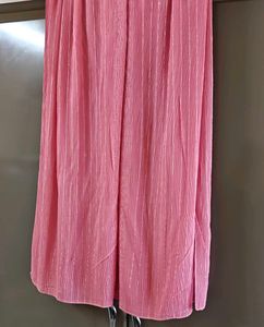 Pink georgette stole