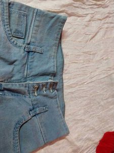 High Waist Blue Jeans