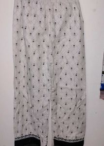 Elegant Black &amp; White Kurti Set