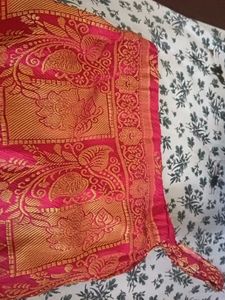 Elegant Pink &amp; Gold Saree