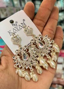 Kundan Chand Bali Earrings