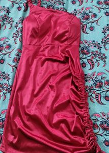 Pink One-Shoulder Mini Dress