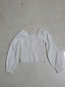White Long Sleeve Top