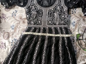 Chikankari Black Kurta For Sale