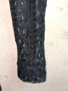 Stylish Lace Long Sleeve Mini-Dress Black 🖤