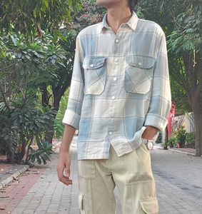 Korean style Plaid Flannel Shirt