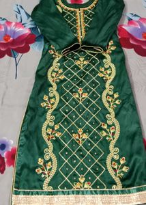 Thread Work Kurta With Dupatta Set