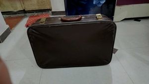 Vintage Brown Travel Suitcase