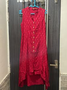 Avaasa Sleeveless Kurti. A-line And Asymmetrical. It Has Pockets Too Diwali Wear