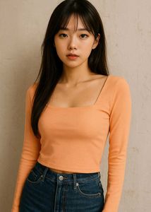 Peach Long Sleeve Top