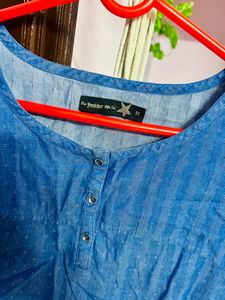Chambray Button-Up Top