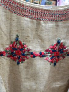 Golden Kurti With Hand Embroidry.... Totally New Never Been Used