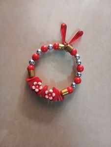 Red Floral Bracelet