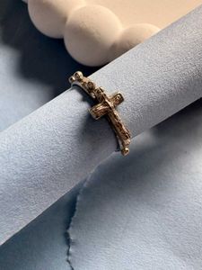 Cross Charm Bracelet And Free Ring