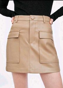 Tan Mini Skirt