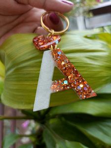 🌟 A-Z Letter Keyring (Glitter Theme)