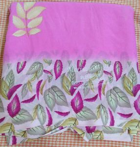 Pink Floral Saree