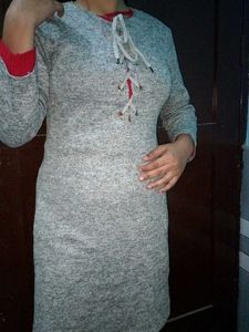 Grey Casual Tunic Dress