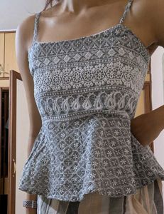 Beautiful Embroidery work Peplum top