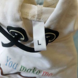White &#39;Brave&#39; Hoodie