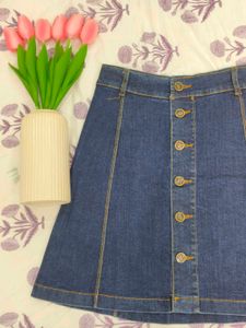 Denim A-Line Skirt