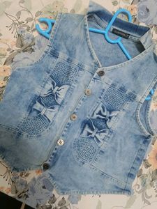 Blue Denim Crop Shrug
