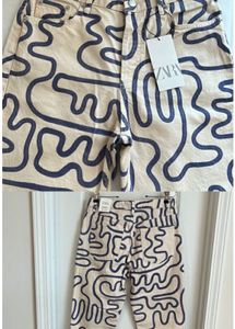 Zara Retro Swirl Pattern Straight Jeans!