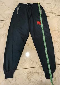 Navy Track with Red Accent