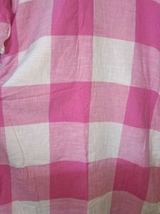 Pink Checkered Tunic Dress
