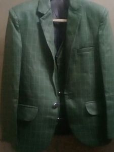 Green Plaid Blazer