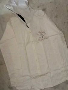 White Hooded Shirt