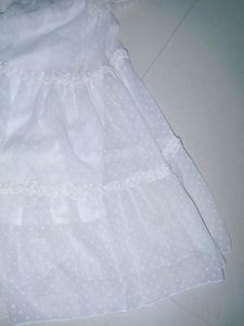 White Embroidered Dress💖