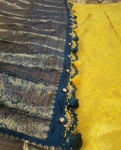 Elegant Yellow Saree pure silk