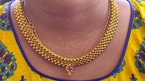 Gold Moti Necklace
