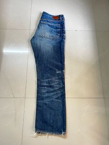 Ripped Straight Leg Jeans