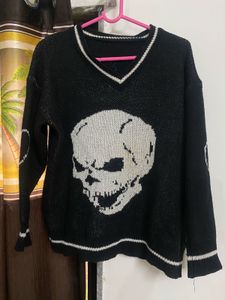 Women Oversized Sweater Long Sleeve Graphic Print