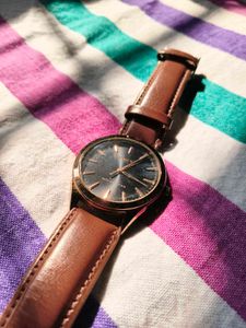 Timex Brown Leather Strap Watch