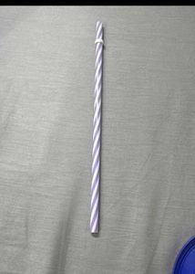 Blue Tumbler with Straw