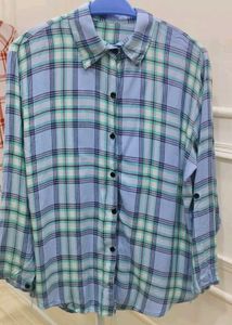 Blue Plaid Shirt