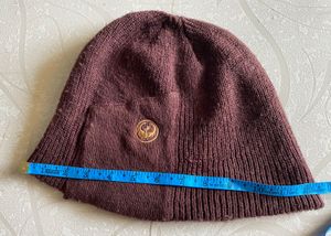 Vintage Brown Knit Beanie (free size)