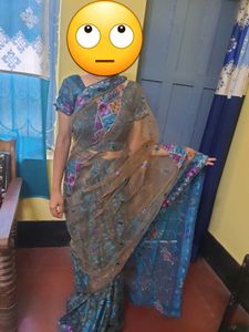NEW SAREE WITH MATCHING BLOUSE