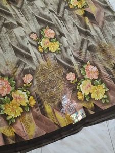 Floral Print Sari Fabric