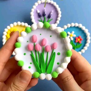Clay Flower Fridge Magnets 🌸🌻✨