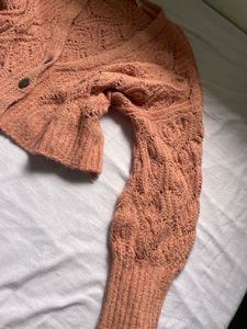 Peach Knit Cardigan