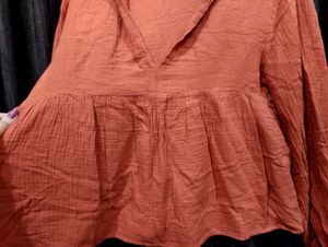 SHEIN Orange Long Sleeve Top