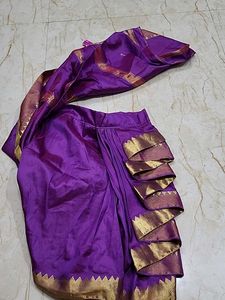 Purple Silk Nauwari For kids