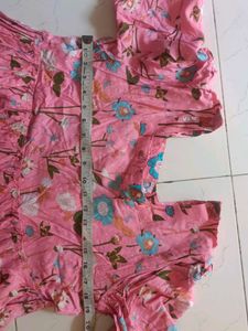 Pink Floral Kurta Set