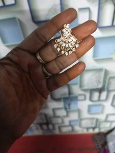 Gold-tone CZ Dangle Earrings