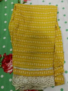 Yellow Floral pakistani Kurta Set