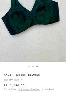 Emerald Green Satin Blouse